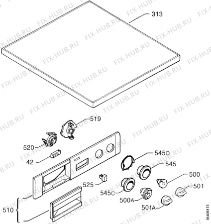 Взрыв-схема стиральной машины Zanussi FLS422C - Схема узла Decoration Panel